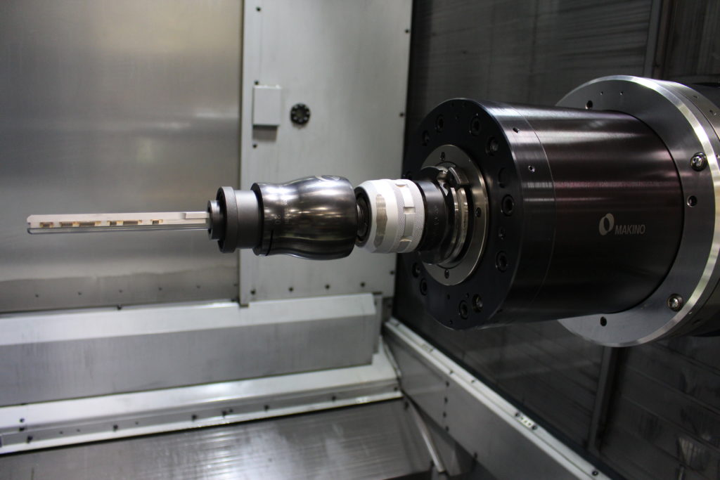 IRU internal recessing unit on machine spindle